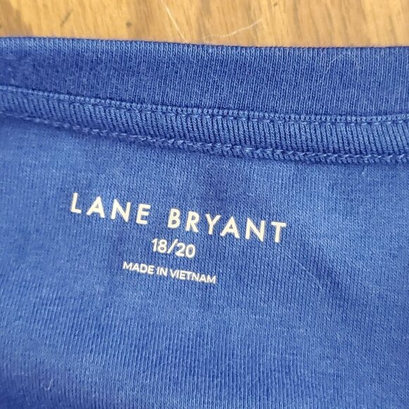 Lane Bryant Womens Blue Long Sleeve V-Neck Tunic Top Size 18/20 NWT - Picture 5 of 11